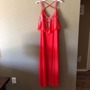 NWT Xhilaration Embroidered Popover Maxi Dress